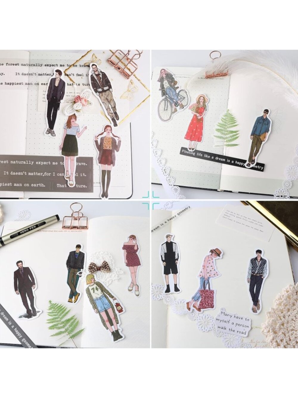 New 150Pcs People Stickers for Journaling, Scrapbooking Kit for Crafting - Picture 2 of 6